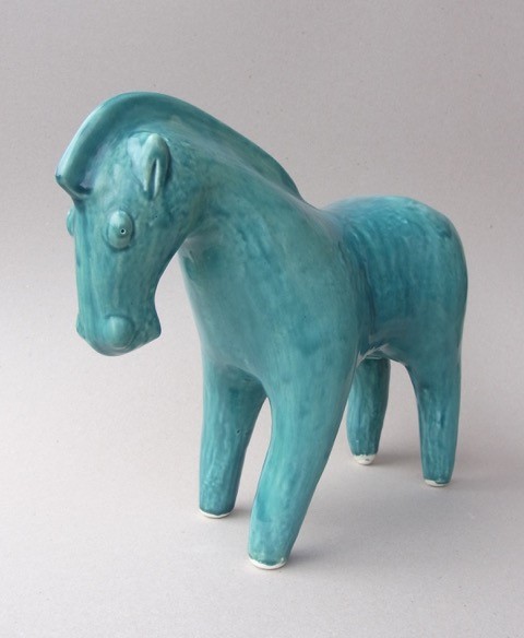 Brumby Size 40cmL x 30cmH.   Italian Blue Blaze