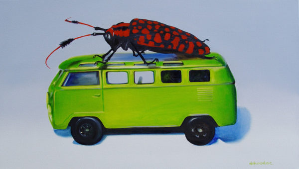 Deb Mostert Bug on Toy Car 15 42 x 72 cm oil on canvas BL