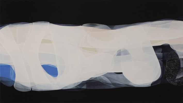 Pratt  rented 'Darkness illuminated' 2008 acrylic on canvas 77x137cm $6900