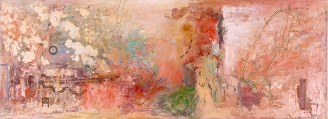 Red's Green Well 2018 oil on canvas 60x166cm