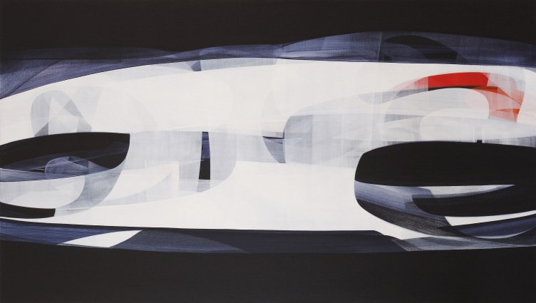Rented Nikos property Frozen Falls' 150x85cm 2008 acrylic on canvas$860 per six mths