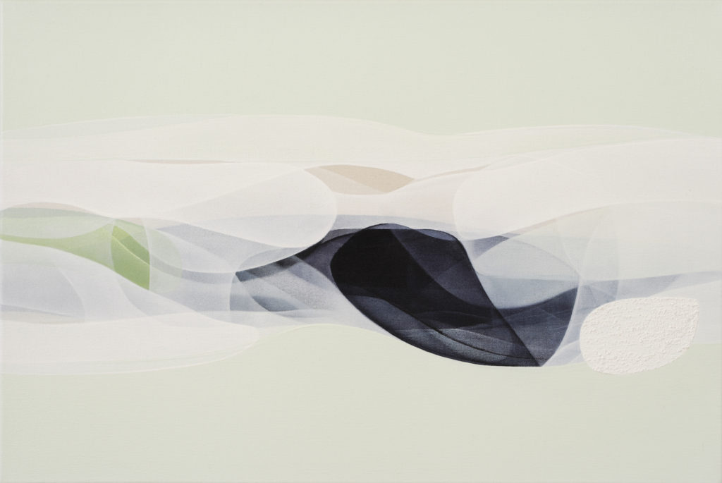 Rented iress  as bud_11 'Transient 2' 2009 40x60cm acrylic on canvas