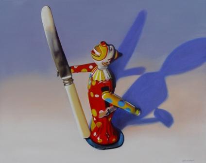 Tin Clown with Butter Knife