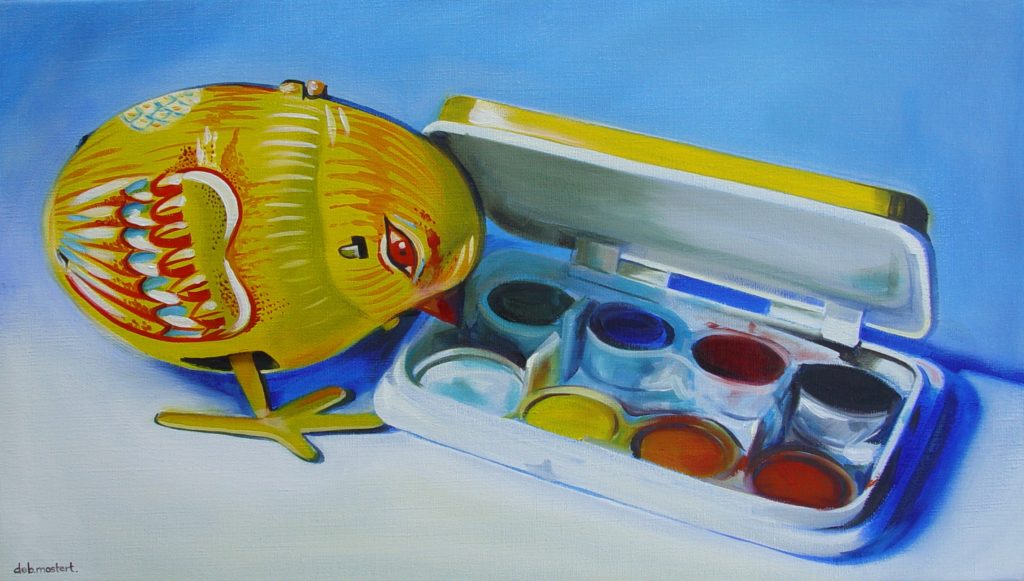 mostert_deb_Tin Chick with Paint Box